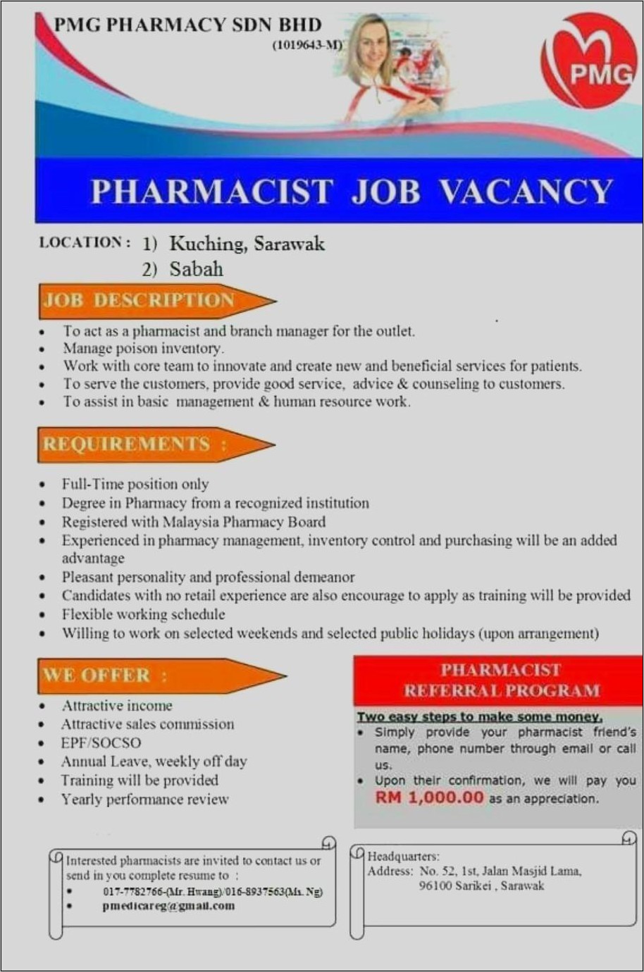 Contoh Job Vacancy Dan Surat Lamaran Pekerjaan