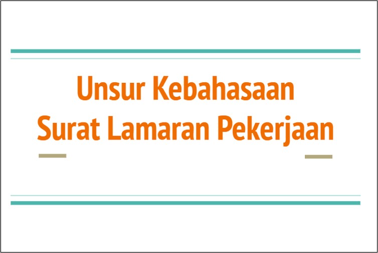 Contoh Kata Kata Surat Lamaran