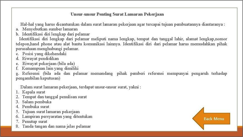 Contoh Kesimpulan Surat Lamaran Pekerjaan