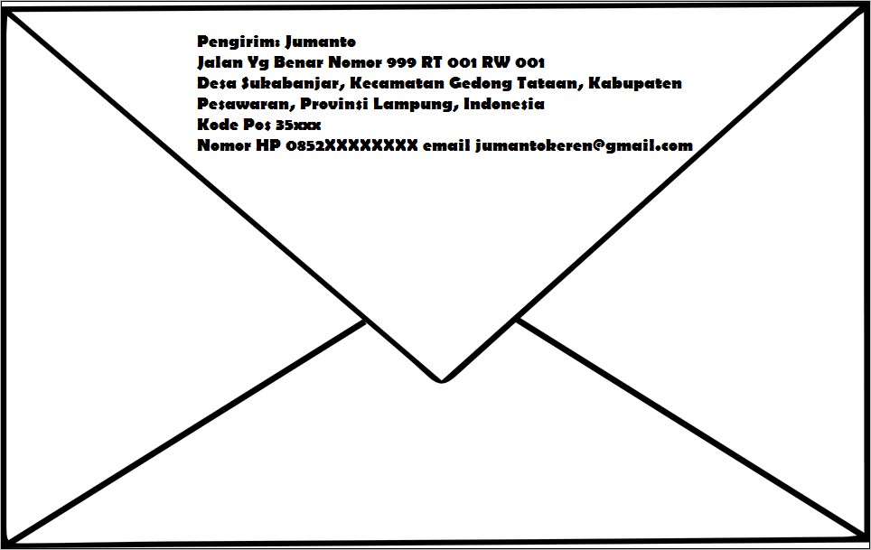 Contoh Letak Penulisanalamat Surat Lamaran Kerja