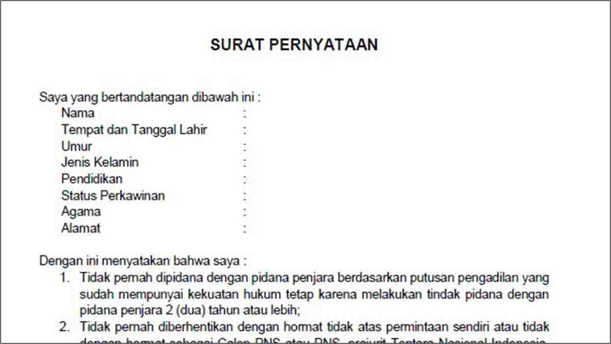 Contoh Mengisi Surat Lamaran Cpns Kabupaten Pasuruan Jabatan Guru