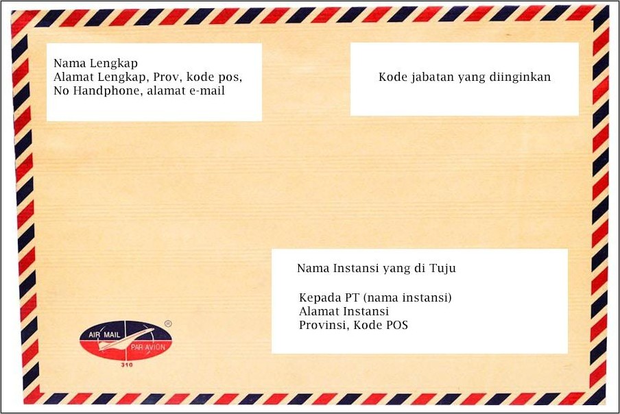 Contoh Nama Di Amplop Surat Lamaran