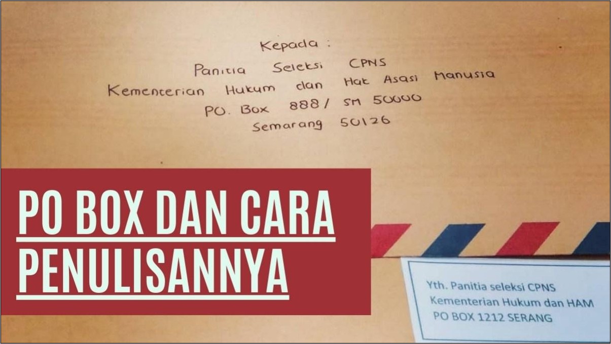 Contoh Pengiriman Surat Lamaran Lewat Amplop