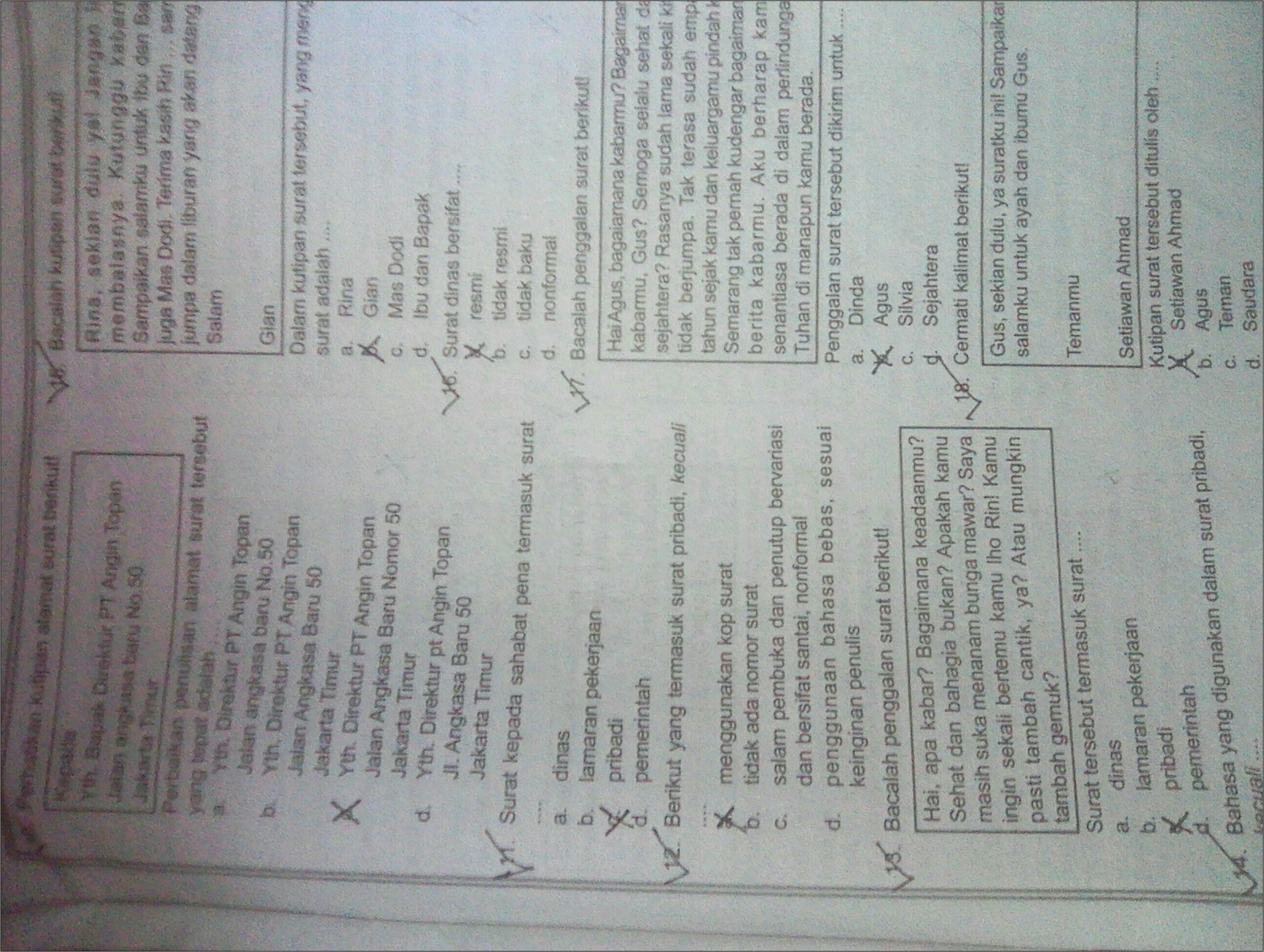 Contoh Soal Sma Surat Lamaran Kerja Dan Pembahasannya