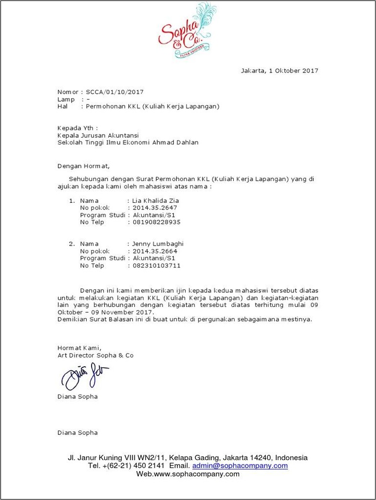 Contoh Surat Balasan Untuk Kegiatan Lamaran