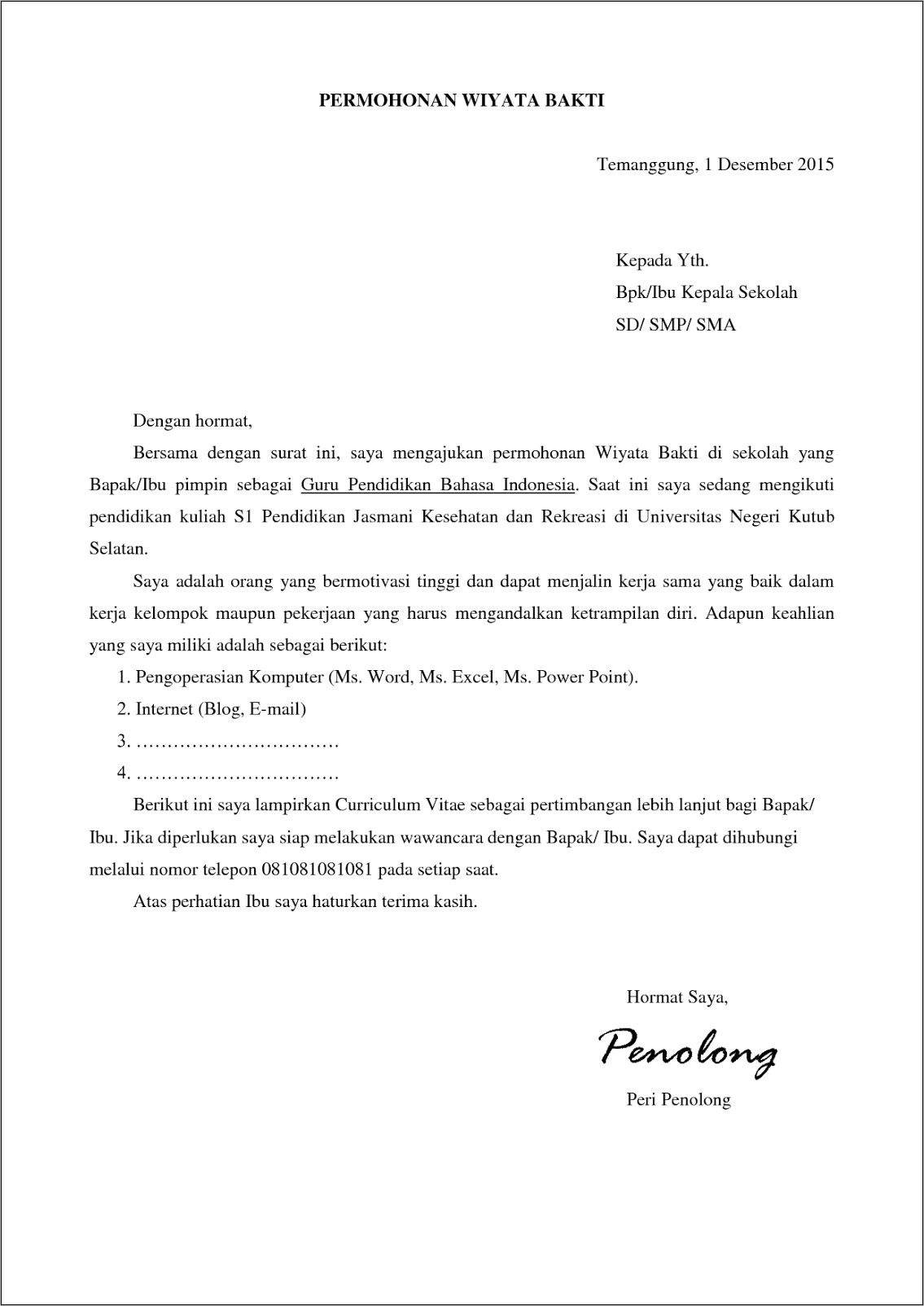 Contoh Surat Lamar Inggri - Surat Lamaran Kerja : Desain Contoh Surat # ...