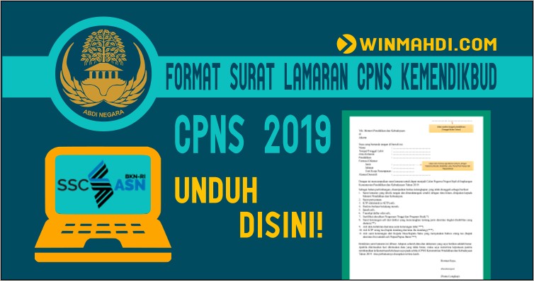 Contoh Surat Lamaran Cpns 2019 Teknisi Tulis Sendiri