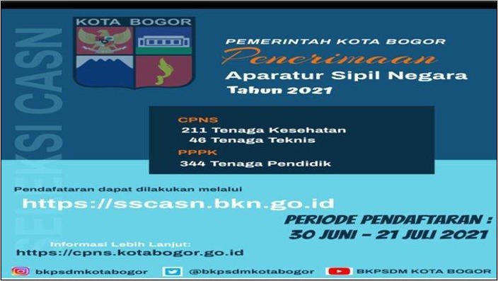Contoh Surat Lamaran Cpns Guru Kabupaten Bogor