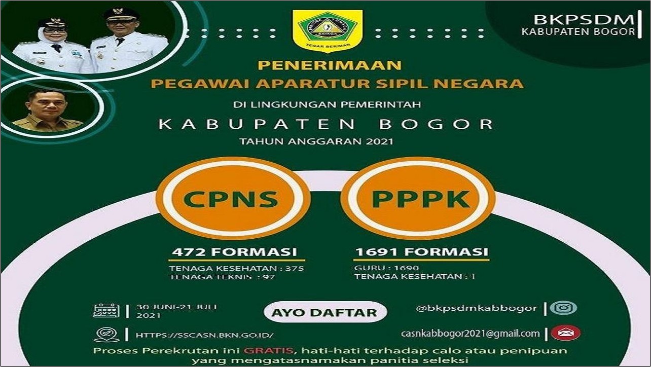 Contoh Surat Lamaran Cpns Kab Bogor 2019