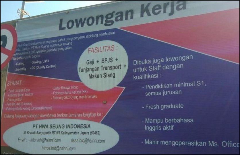 Contoh Surat Lamaran Kerja Di Jm