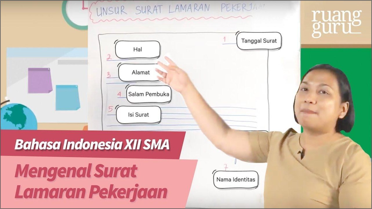 Contoh Surat Lamaran Kerja Guru Bahasa Indonesia