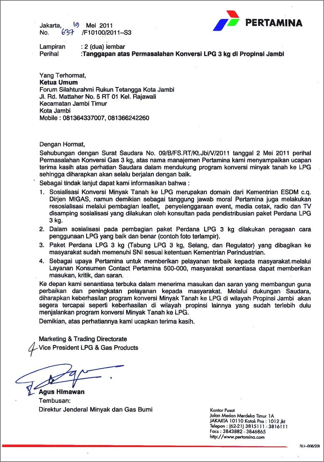 Contoh Surat Lamaran Kerja Pt Newmont