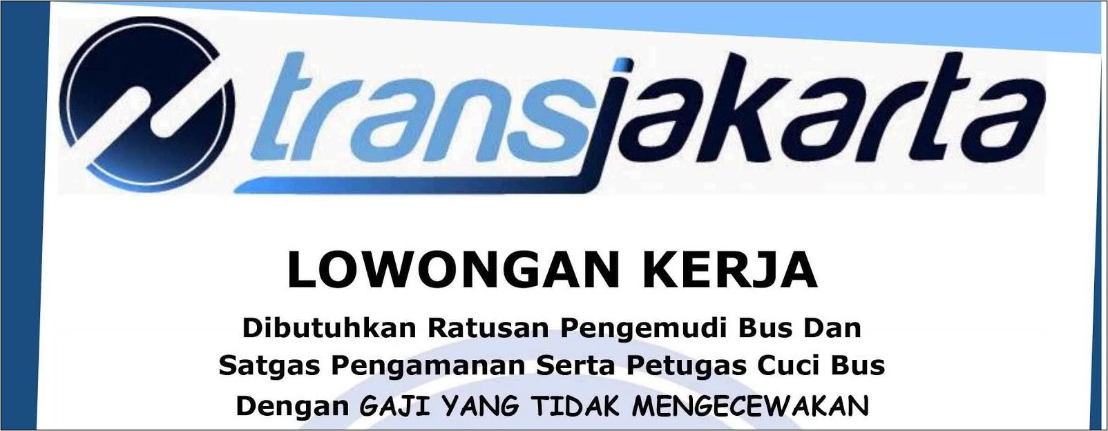Contoh Surat Lamaran Kerja Transjakarta