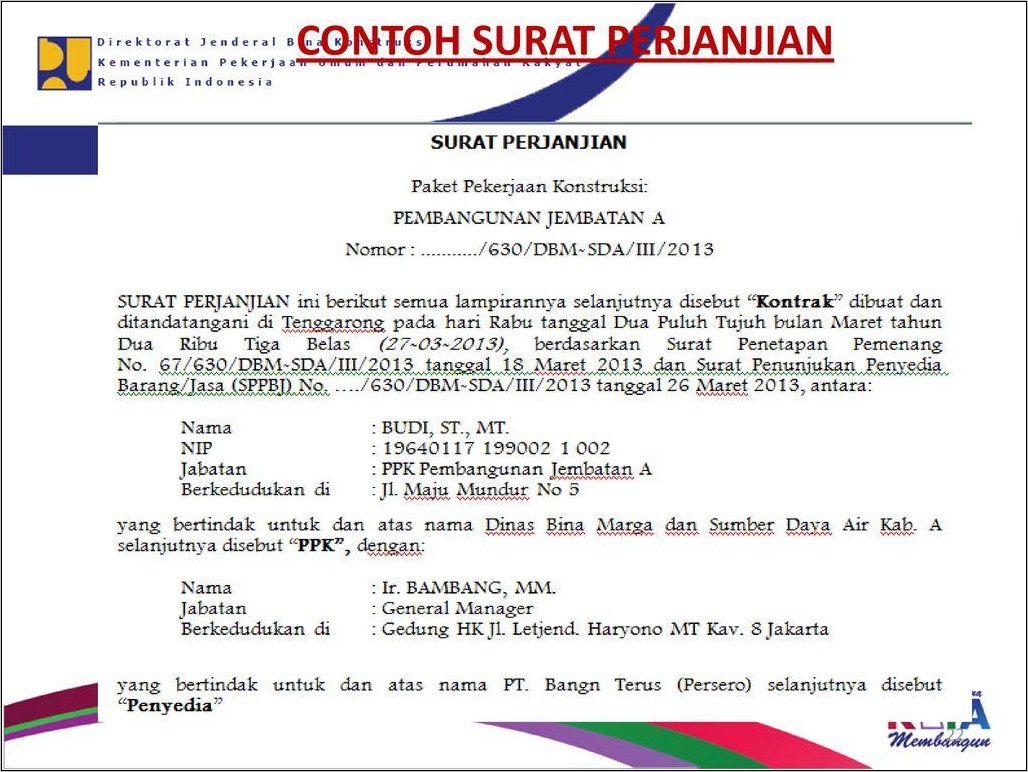 Contoh Soal Pg Surat Perjanjian Kerja