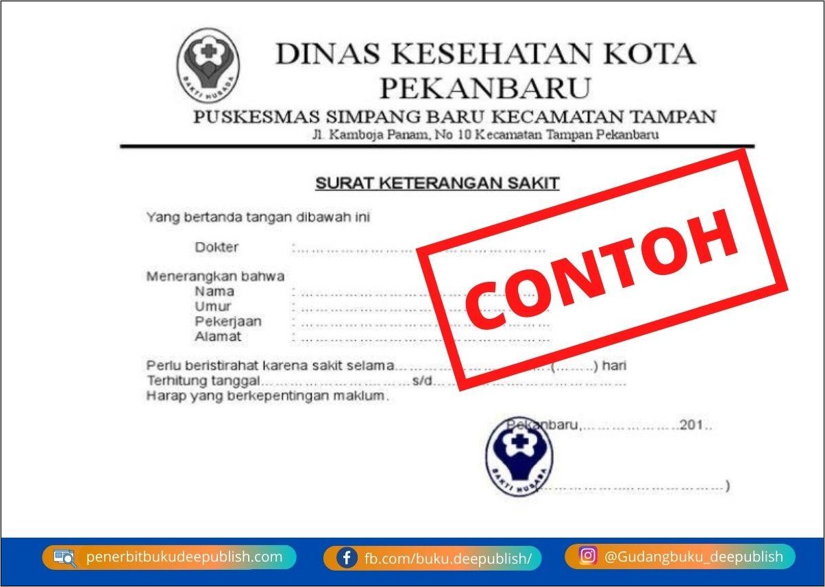 Contoh Surat Dari Perguruan Untuk Tidah Masuk Kerja