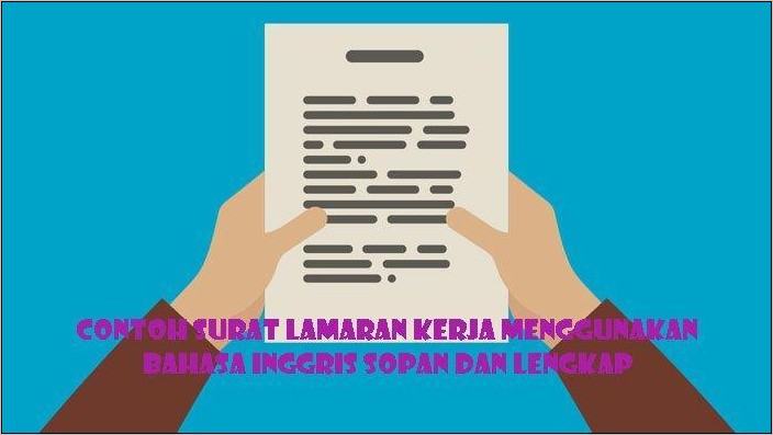 Contoh Surat Hand Over Pekerjaan Bahasa Inggris