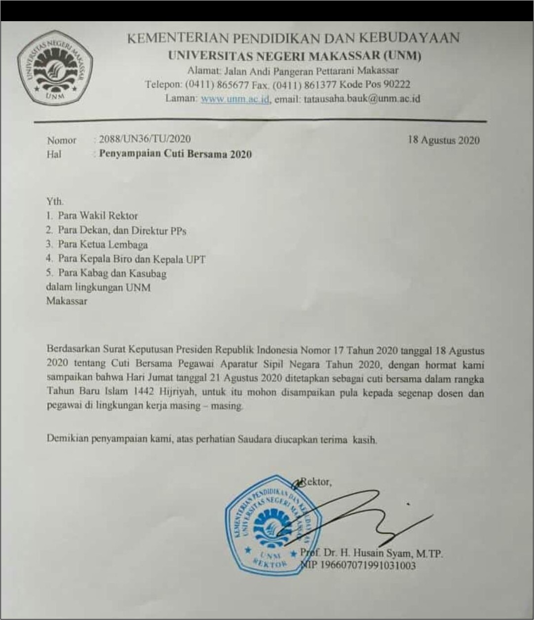 Contoh Surat Izin Tidak Masuk Kerja Potong Cuti