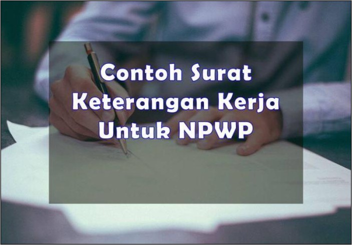 Contoh Surat Keterangan Kerja Dari Pt