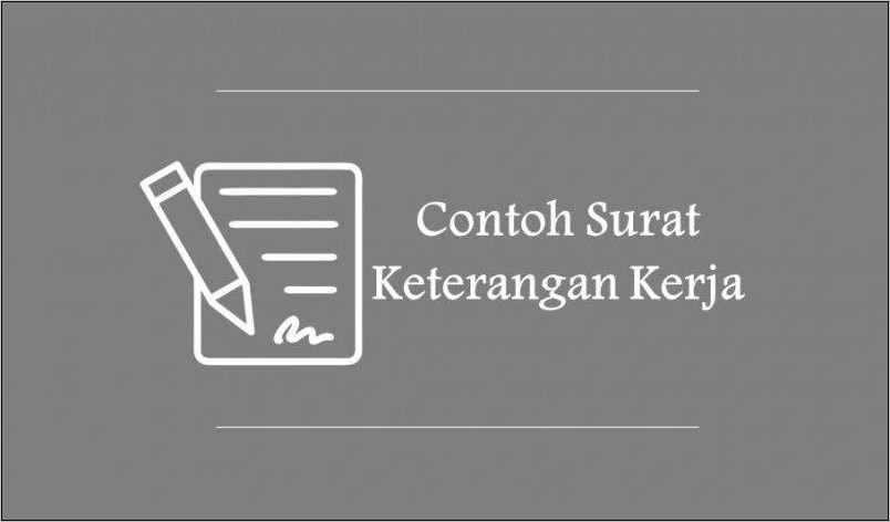 Contoh Surat Keterangan Kerja Kso