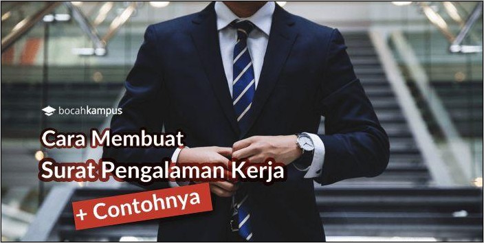 Contoh Surat Keterangan Popengalaman Kerja