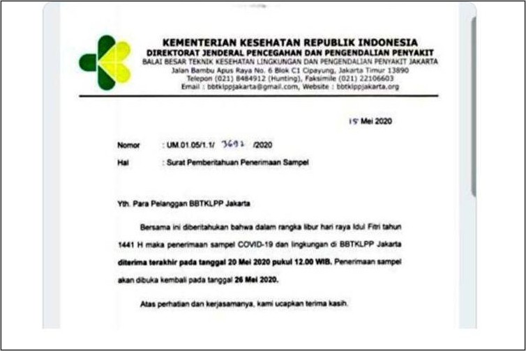 Contoh Surat Klarifikasi Kerja