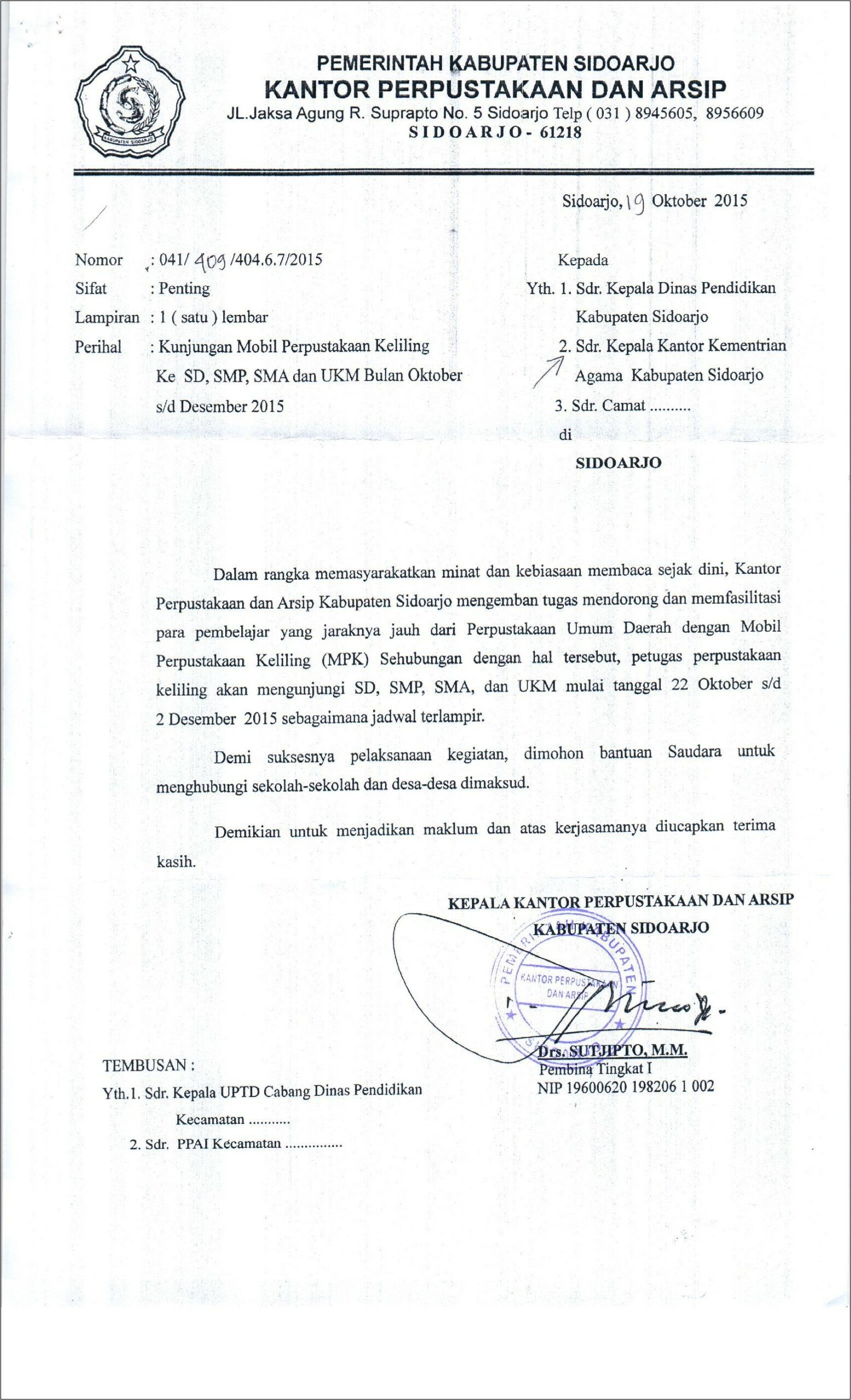 Contoh Surat Kunjungan Kerja Di Desa