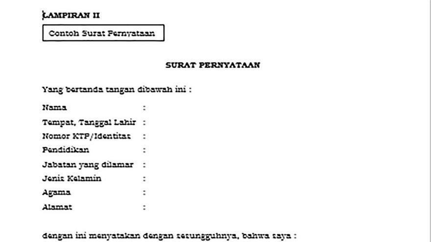 Contoh Surat Lamaran Cpns Kabupaten Tangerang Pdf