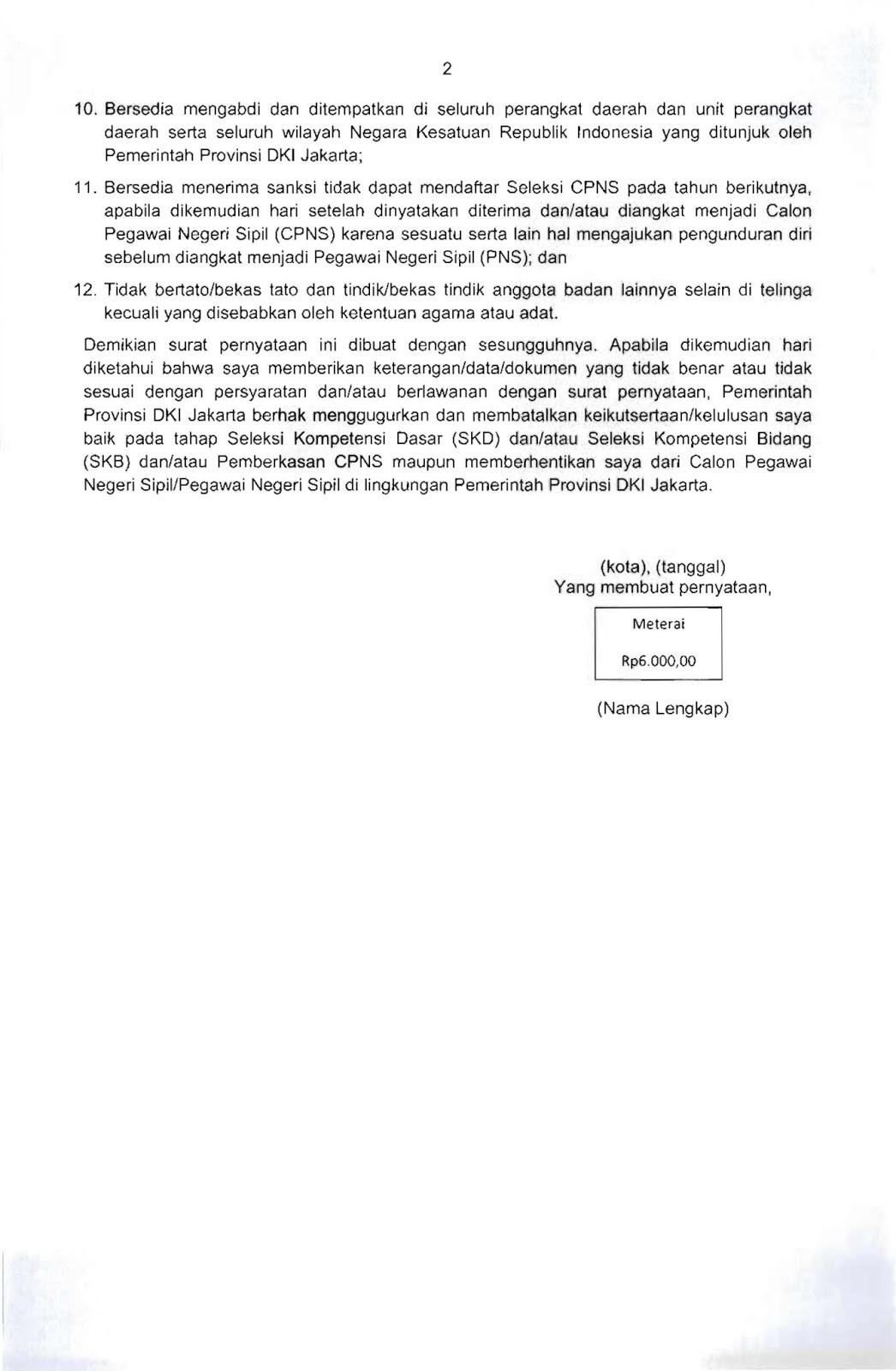 Contoh Surat Lamaran Cpns Kota Sawahlunto 2019