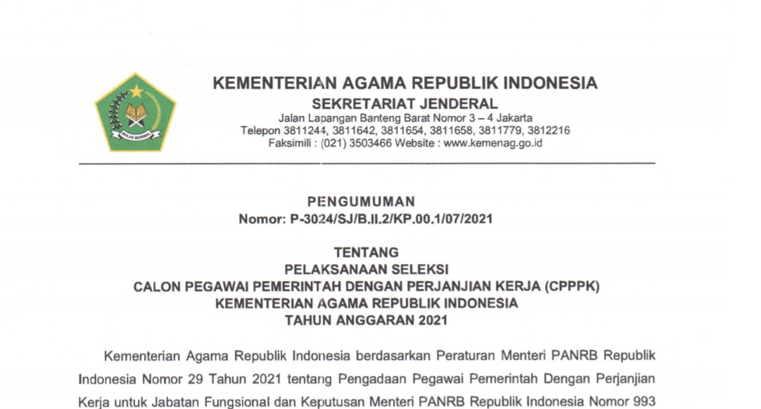 Contoh Surat Lamaran Cpns Kota Tangerang 2019