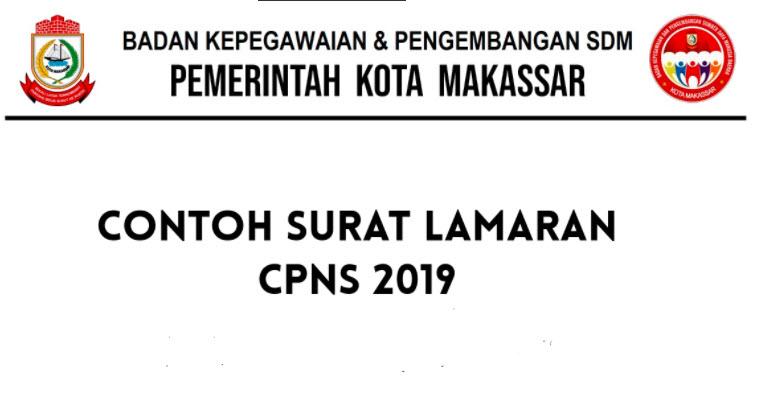 Contoh Surat Lamaran Cpns Makassar 2017