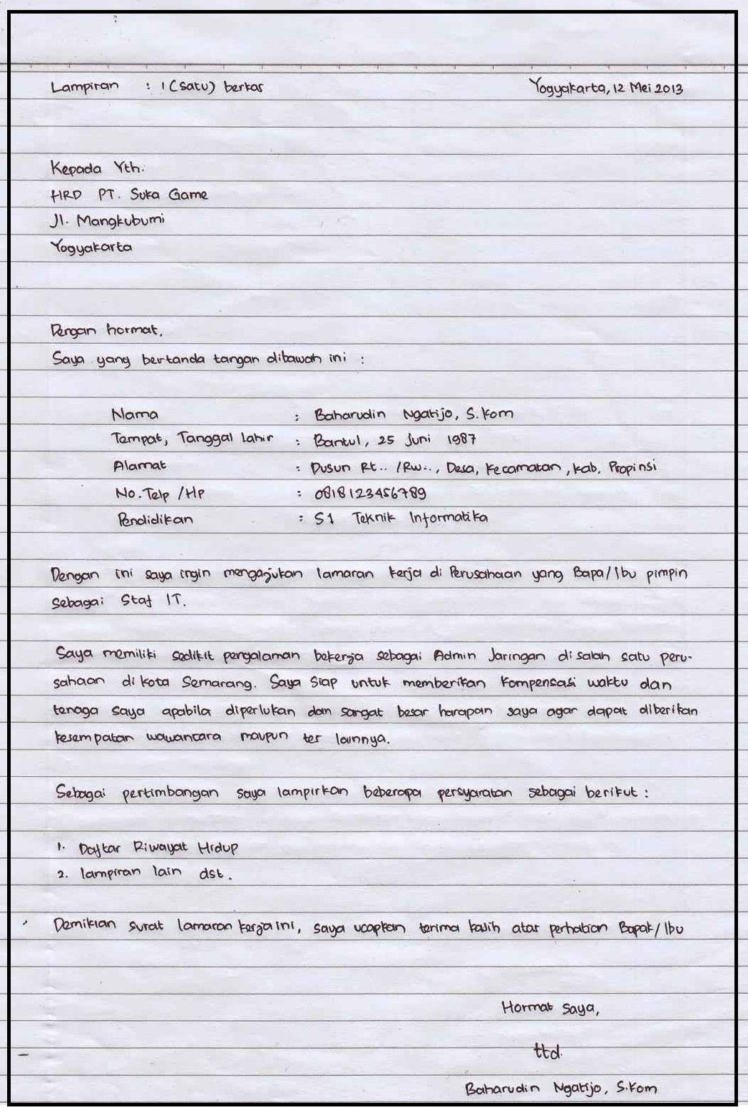 Contoh Surat Lamaran Cpns Pemerintah Kabupaten Bandung Barat