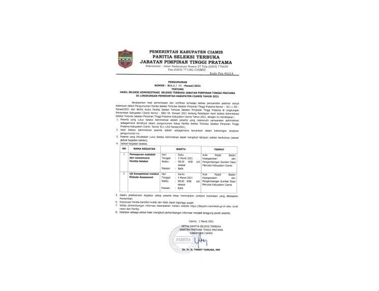 Contoh Surat Lamaran Cpns Pemerintah Kabupaten Garut 2019 Doc