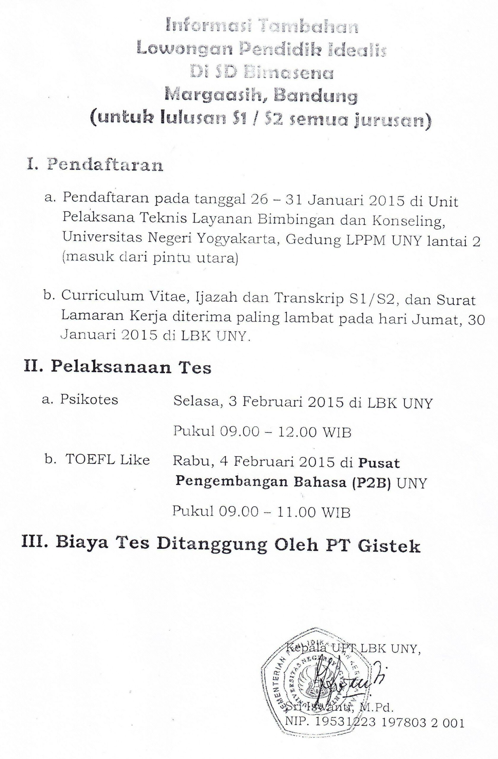 Contoh Surat Lamaran Cpns Pemerintah Kota Yogyakarta