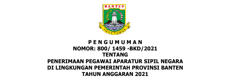 Contoh Surat Lamaran Cpns Pemerintah Provinsi Banten