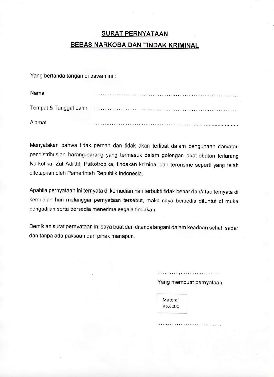 Contoh Surat Lamaran Dan Pernyataan Pemerintahan Kota Palembang 2019