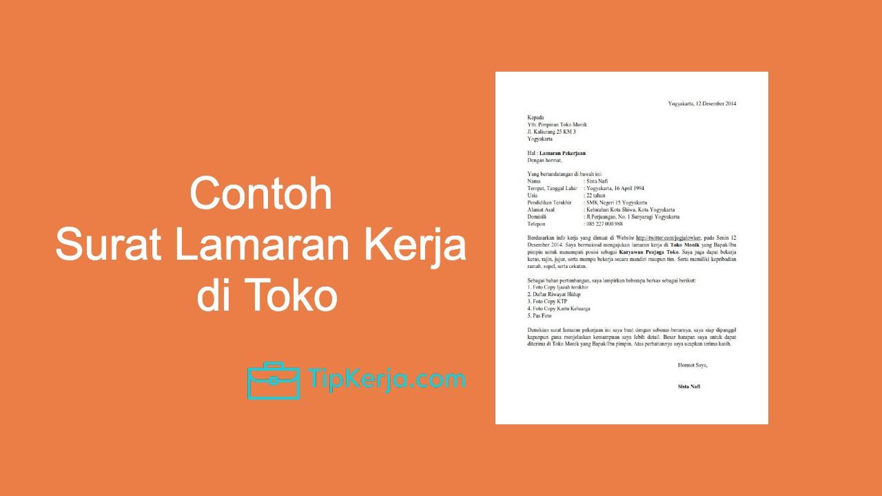 Contoh Surat Lamaran Dari Iweb