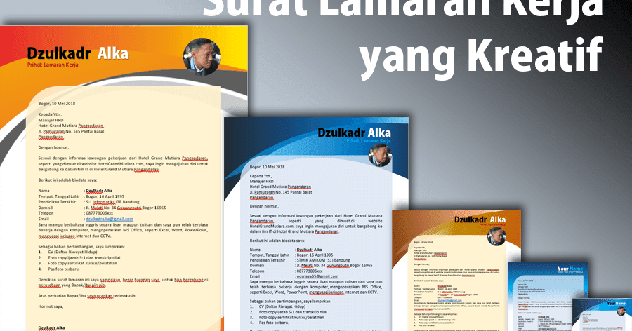 Contoh Surat Lamaran Di Aplikasi Web Site