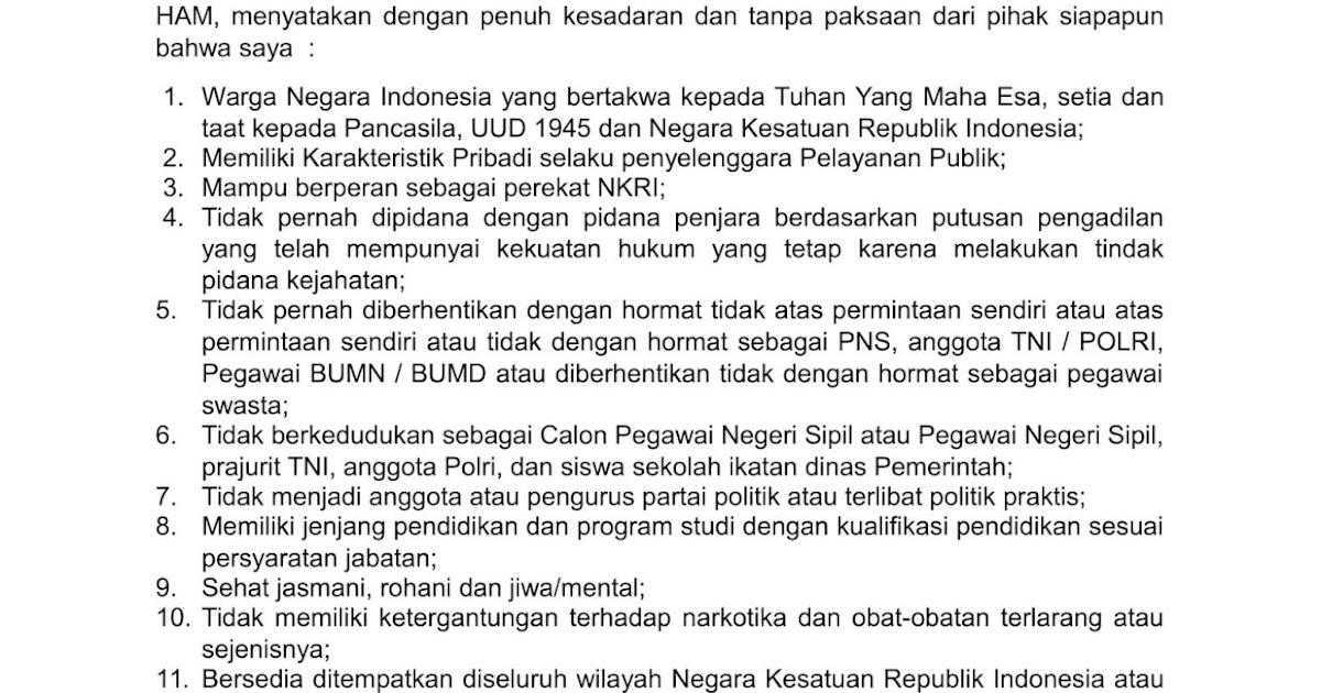 Contoh Surat Lamaran Ham Ri