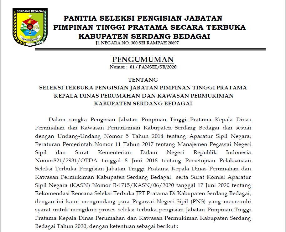 Contoh Surat Lamaran Jabatan Tinggi Pratama