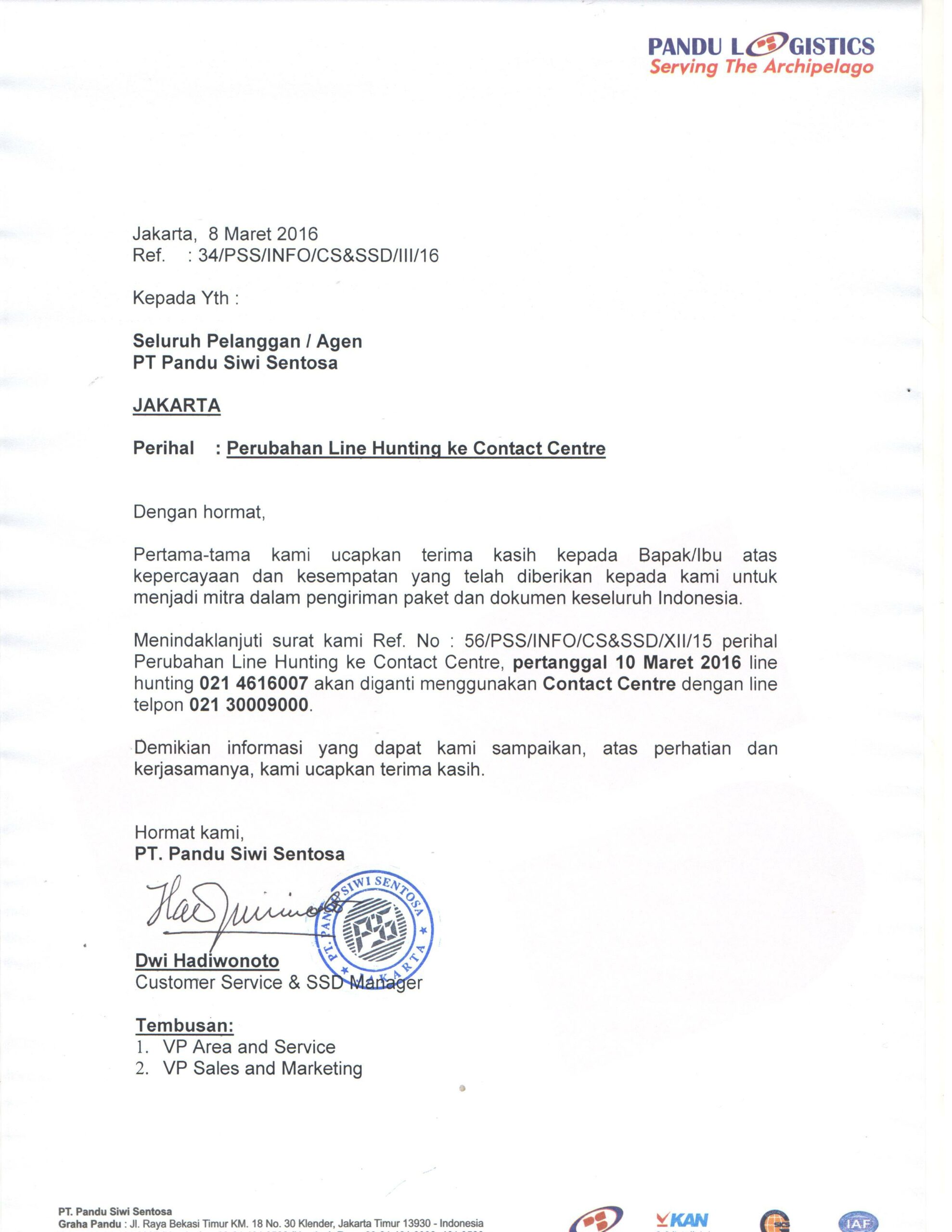 Contoh Surat Lamaran Ke Biro Kepala Logistik Kpu