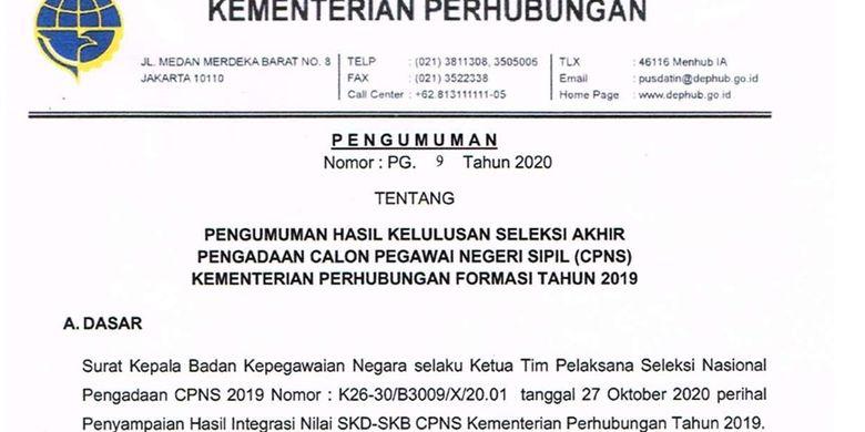 Contoh Surat Lamaran Ke Kementerian Perhubungan 2019