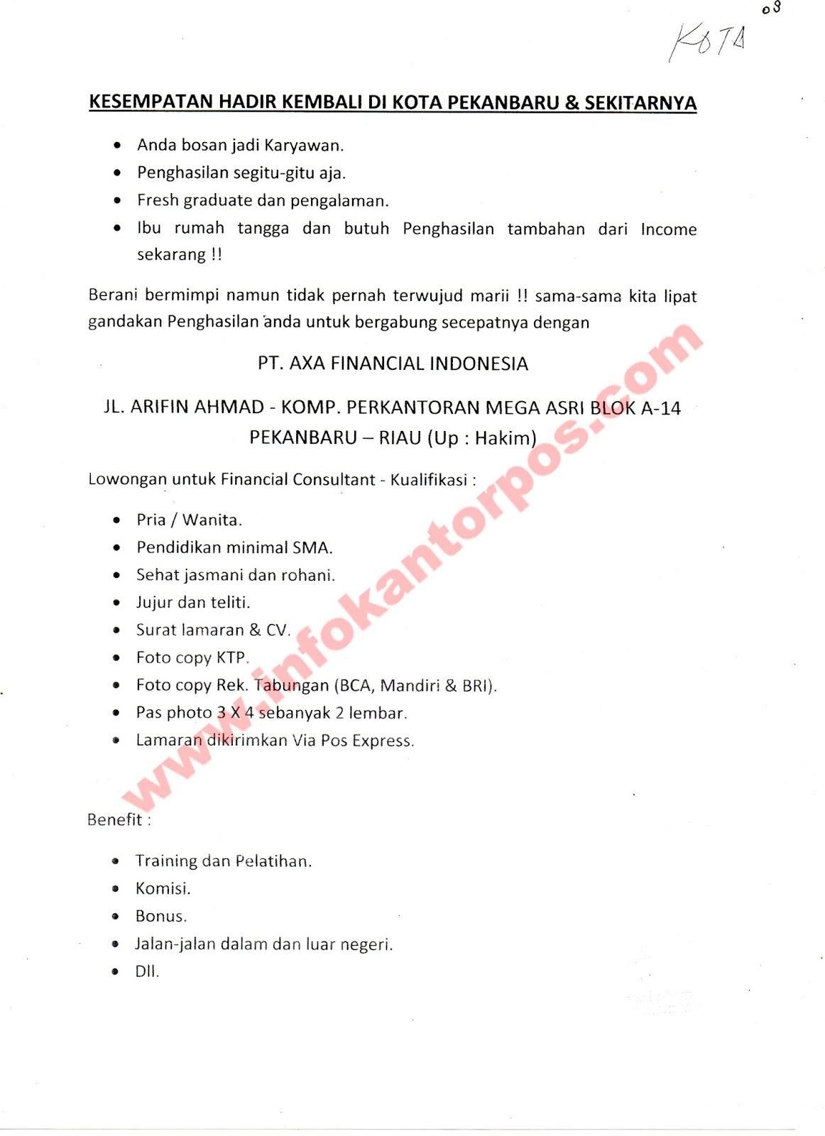 Contoh Surat Lamaran Ke Pt Pos