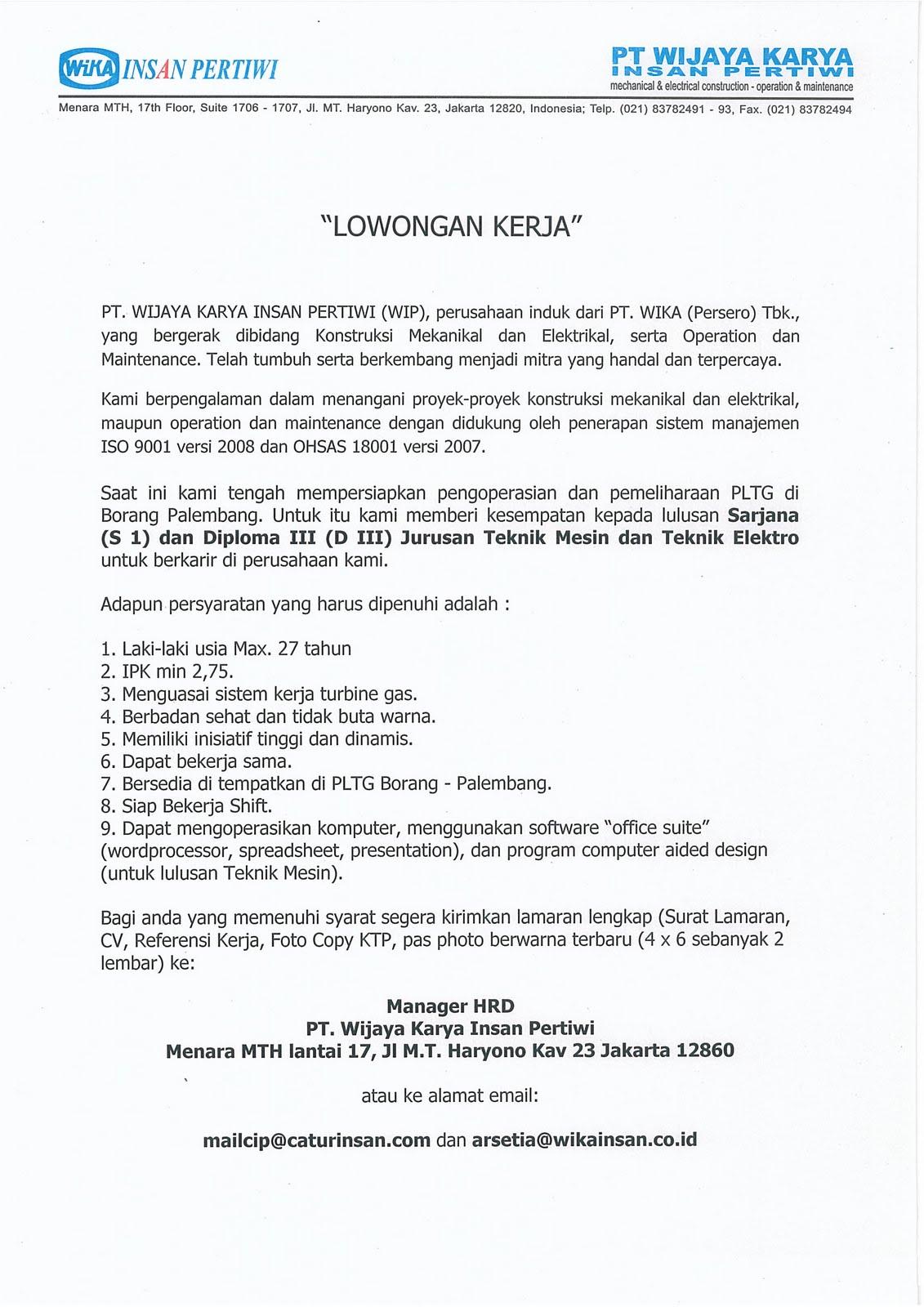 Contoh Surat Lamaran Kerja Astra Otoparts