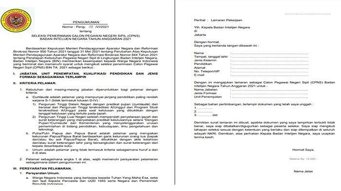 Contoh Surat Lamaran Kerja Cpns Tulis Tangan Pdf