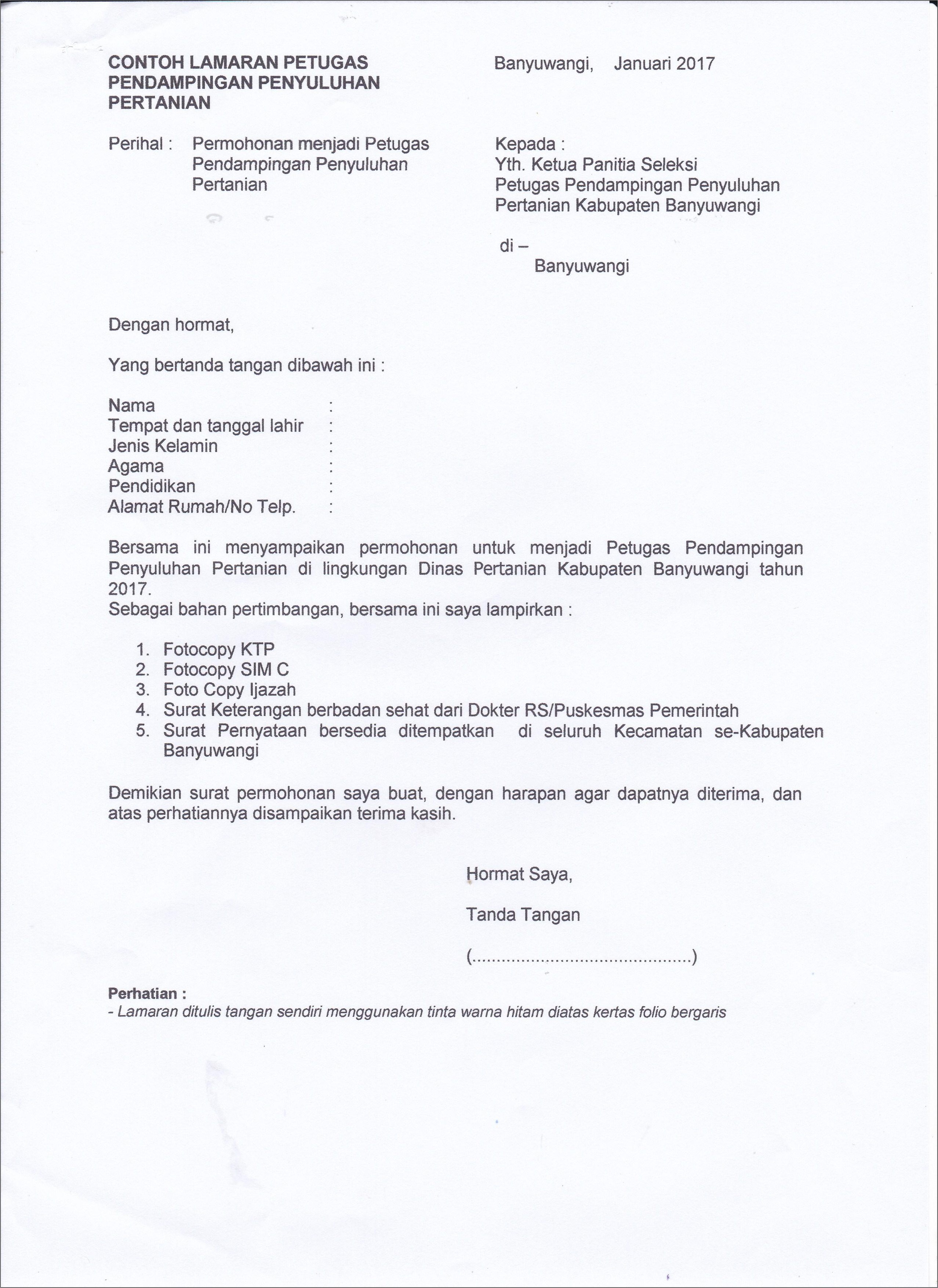 Contoh Surat Lamaran Kerja Dokter Di Puskesmas