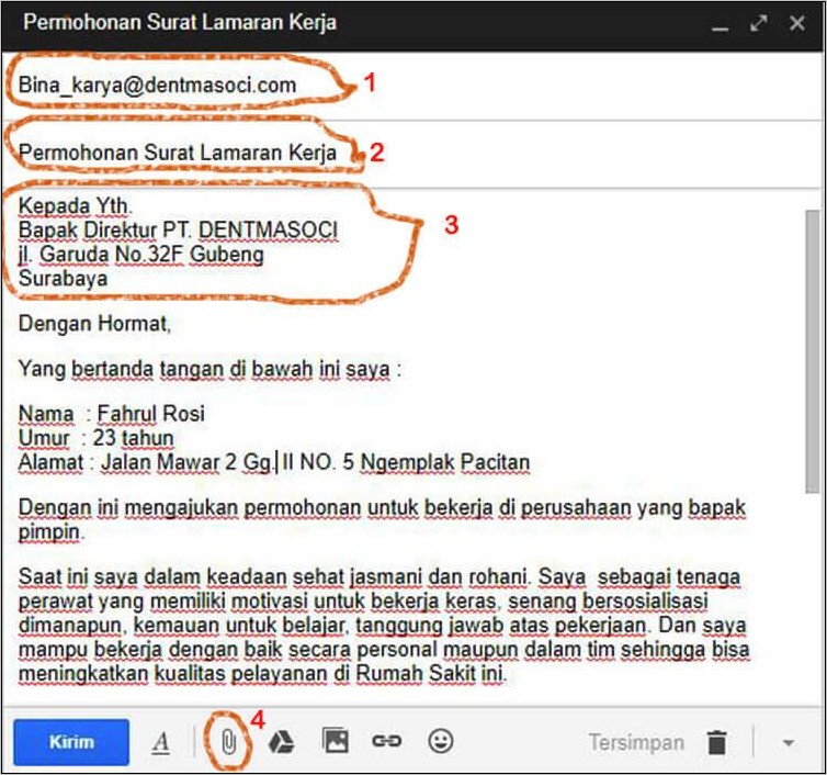 Contoh Surat Lamaran Kerja Inggris Via Email