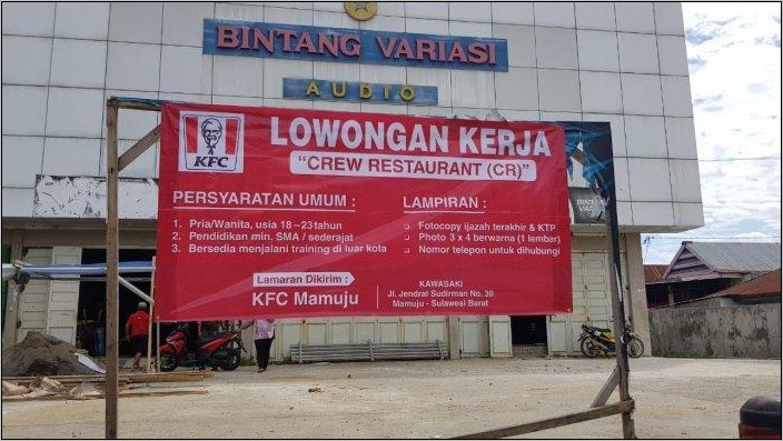 Contoh Surat Lamaran Kerja Ke Kfc