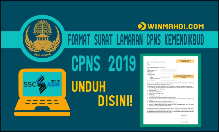 Contoh Surat Lamaran Kerja Pns 2019