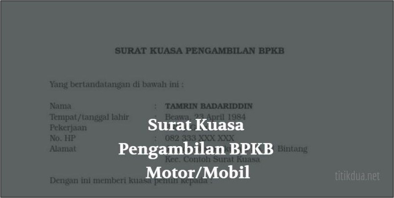 Contoh Surat Lamaran Kerja Pt Indako