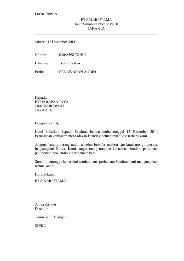 Contoh Surat Lamaran Kerja Semi Block Style Bahasa Indonesia Surat Lamaran Kerja Desain 